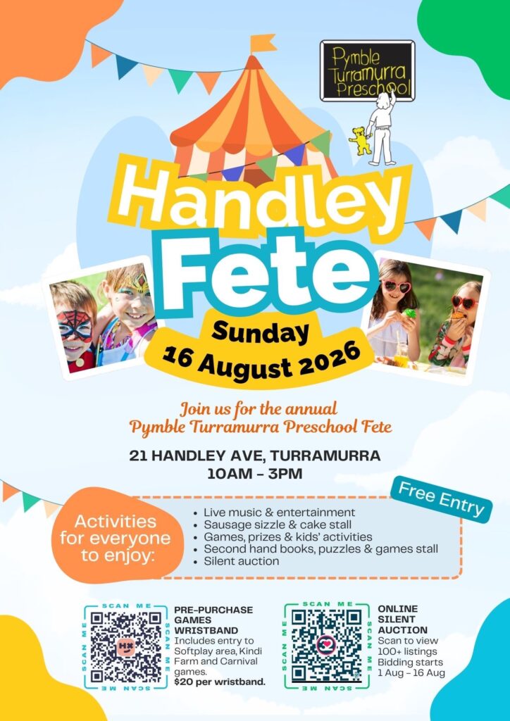 Flyer advertising the annual Handley fete on 16th August 20206, 10am-3pm