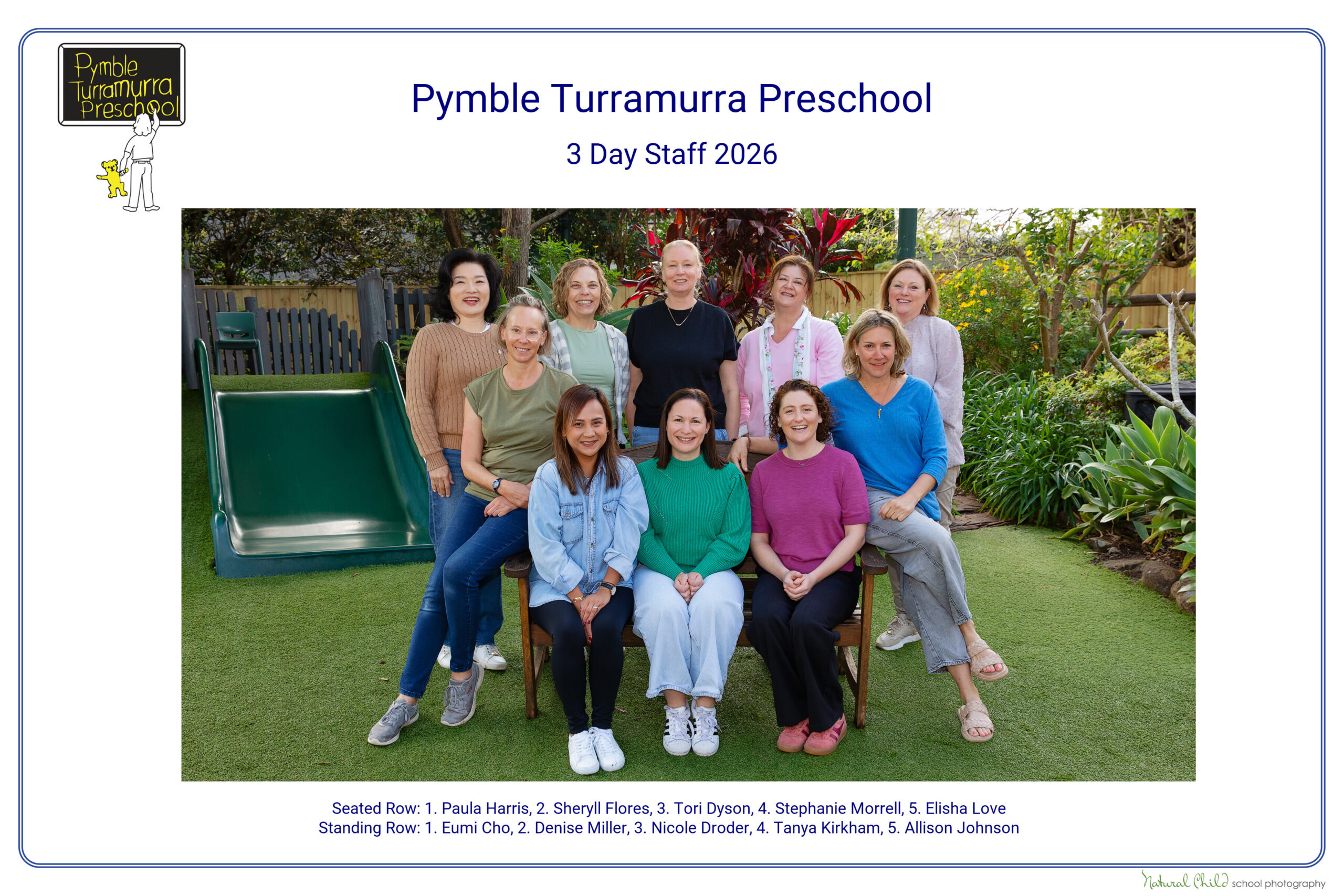 Pymble Turramurra Preschool three-day staff group, 2026